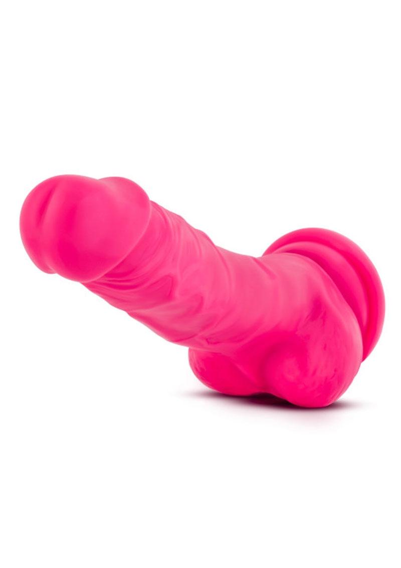 Ruse Hypnotize Silicone Dildo with Balls 7.5 Inch Cerise