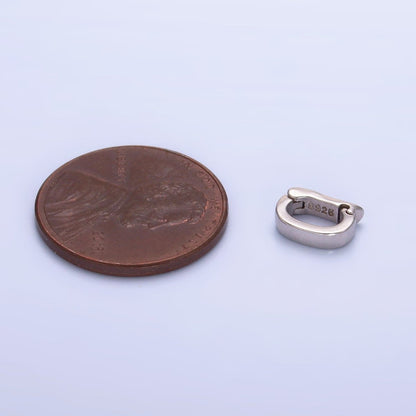 S925 Sterling 8mm Silver Bail Snap Closure Findings | SL-542