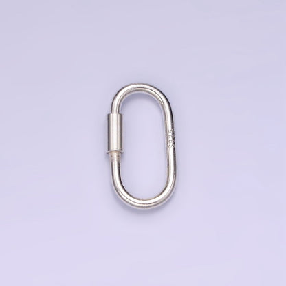 S925 Sterling Silver 10mm Carabiner Clasps Findings | SL-487