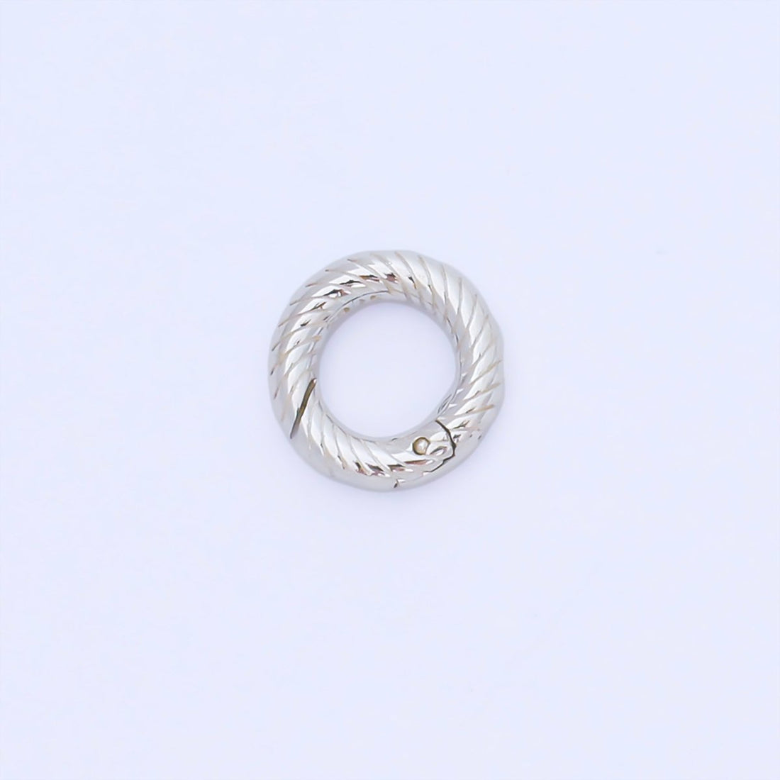 S925 Sterling Silver 10mm Swirl Circle Push Gate Clasp Closure Finding | SL-696