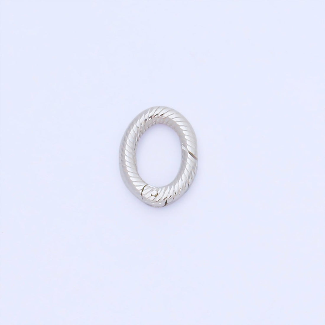 S925 Sterling Silver 10mm Swirl Oval Push Gate Clasp Closure Finding | SL-697