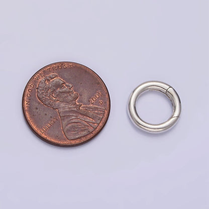 S925 Sterling Silver 12mm Round Push Spring Gate Jewelry Supply | SL-371