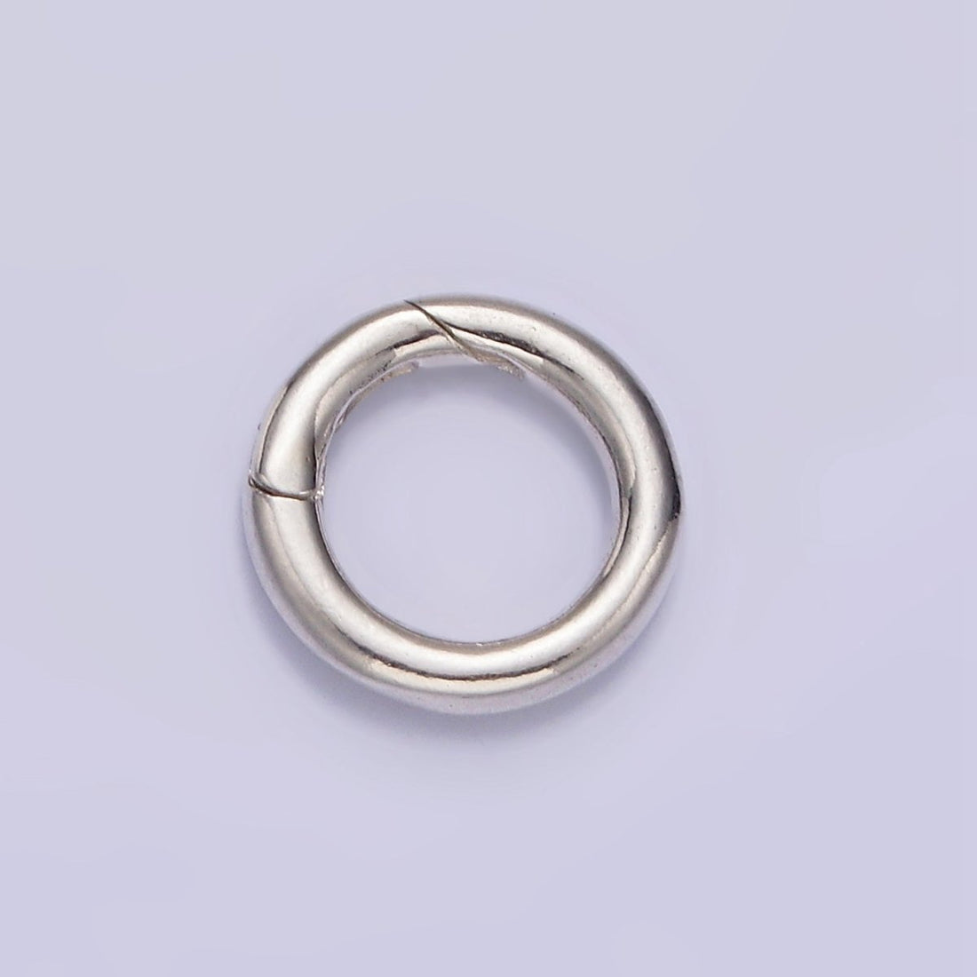 S925 Sterling Silver 12mm Round Push Spring Gate Jewelry Supply | SL-371