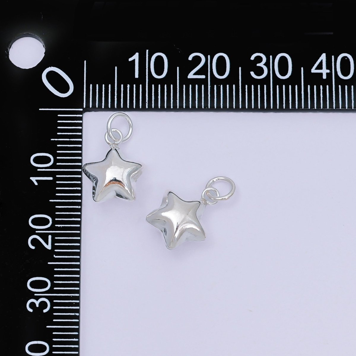 Sterling Silver S925 Chubby Multidimensional 3D Celestial Star Charm | SL-678