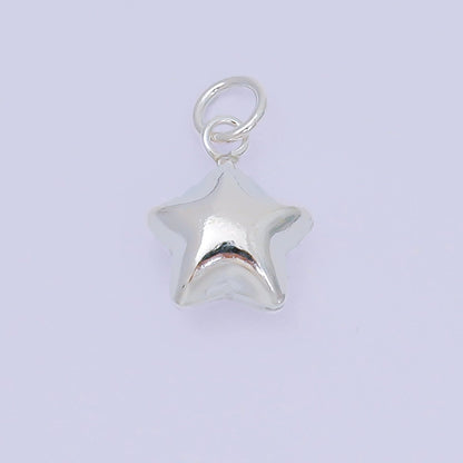 Sterling Silver S925 Chubby Multidimensional 3D Celestial Star Charm | SL-678