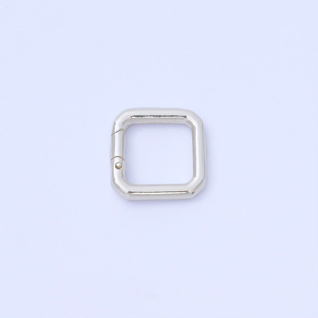 S925 Sterling Silver 13mm Square-Shaped Push Gate Clasp Closure Finding | SL-694