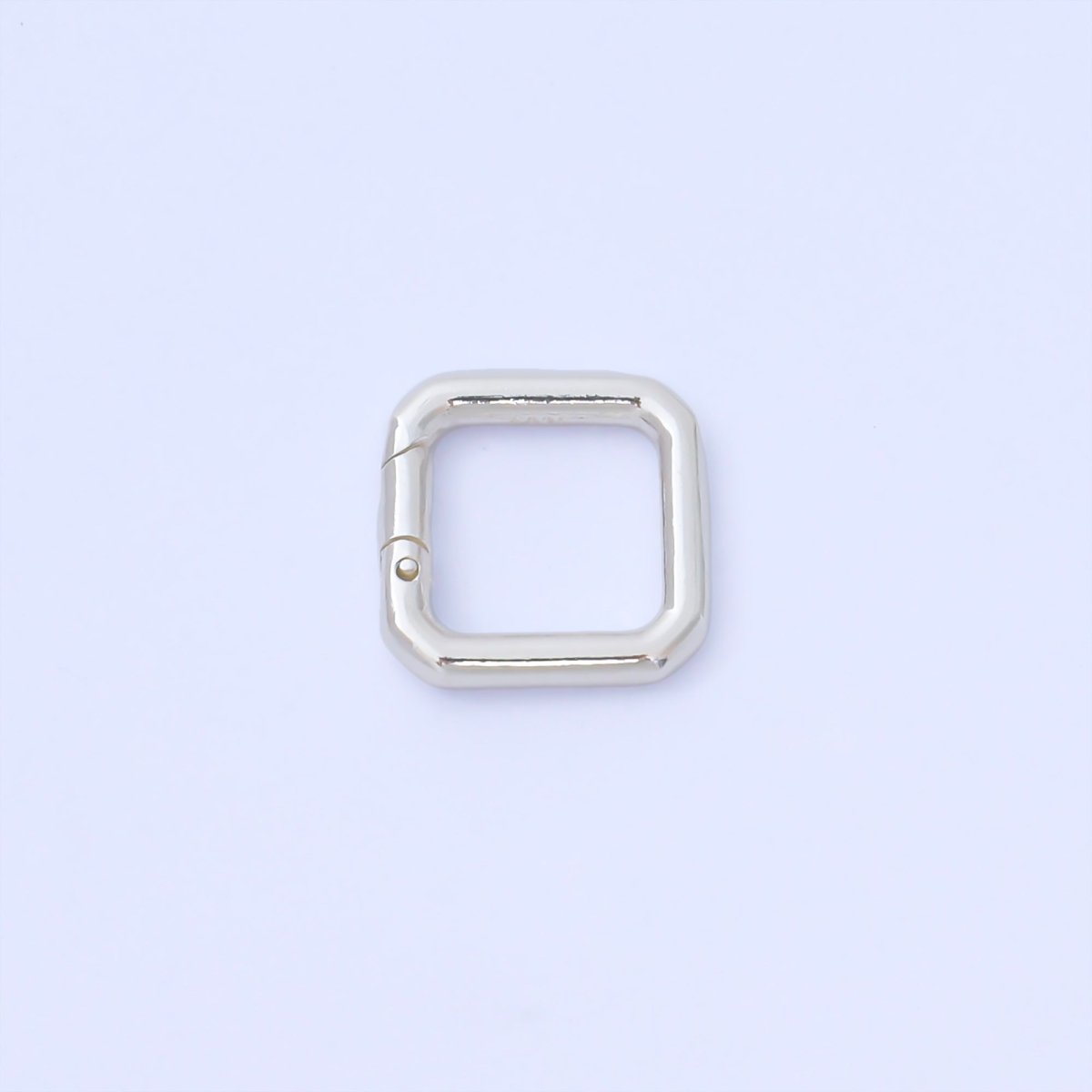 S925 Sterling Silver 13mm Square-Shaped Push Gate Clasp Closure Finding | SL-694