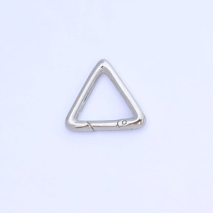 S925 Sterling Silver 14mm Minimalist Triangle Push Gate Clasp Closure Finding | SL-695