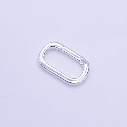 S925 Sterling Silver 21.5mm, 17.5mm Push Oblong Spring Gate Findings | SL-510 SL-511