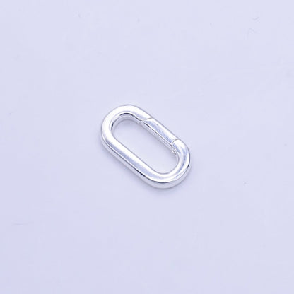 S925 Sterling Silver 21.5mm, 17.5mm Push Oblong Spring Gate Findings | SL-510 SL-511