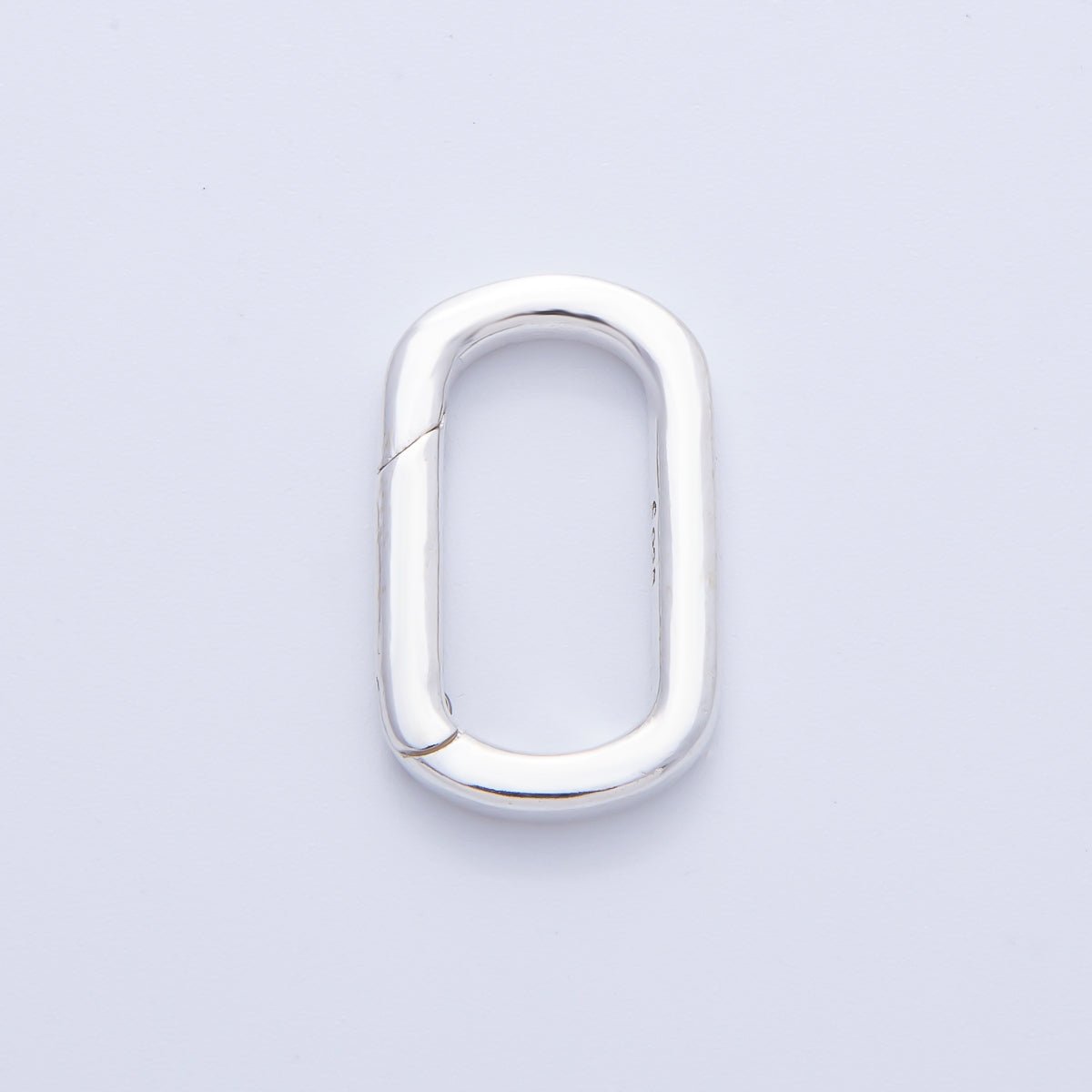 S925 Sterling Silver 21mm Push Gate Oblong Enhancer Findings | SL-510