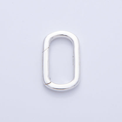 S925 Sterling Silver 21mm Push Gate Oblong Enhancer Findings | SL-510