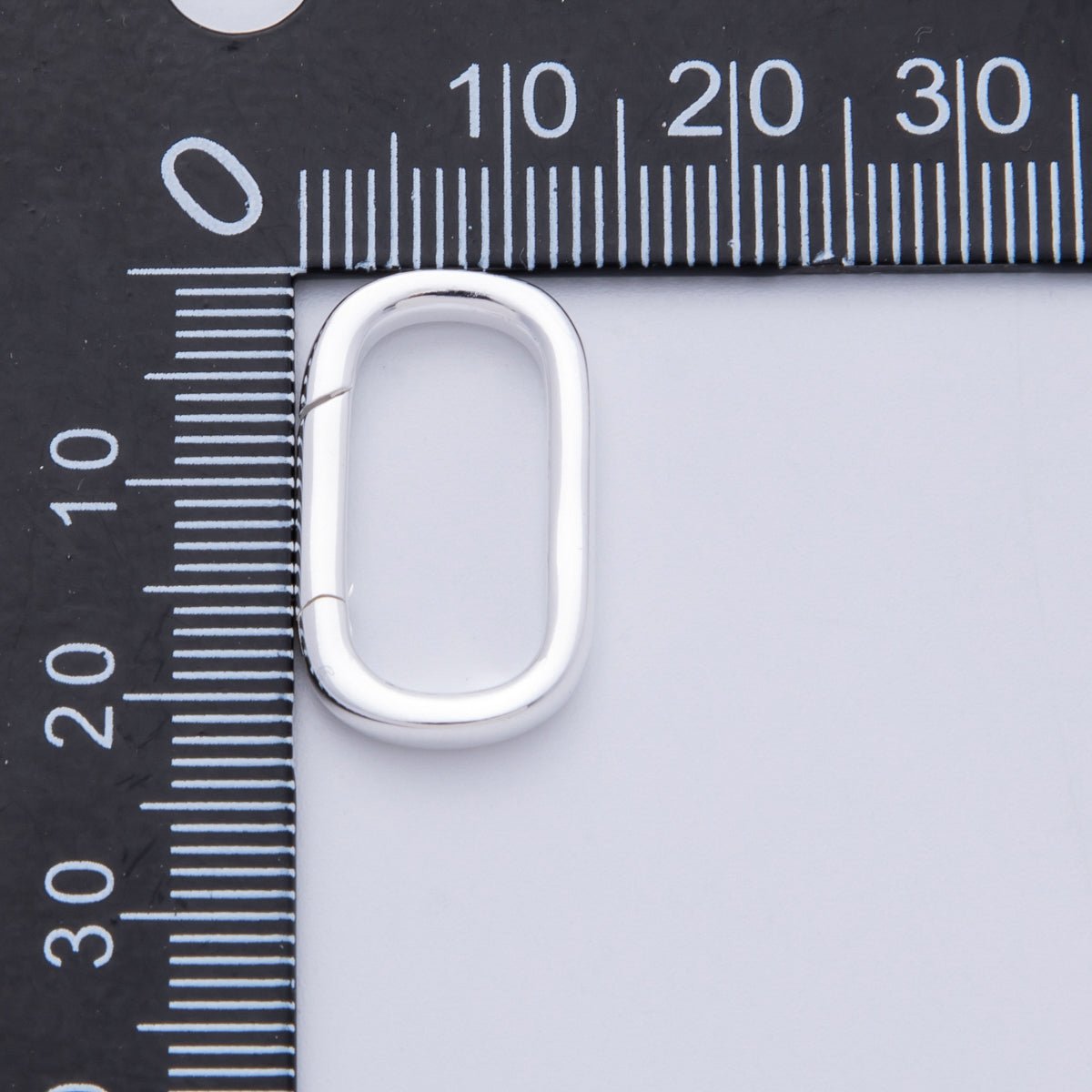 S925 Sterling Silver 22mm Push Gate Oblong Clasp Closure Findings | SL-707
