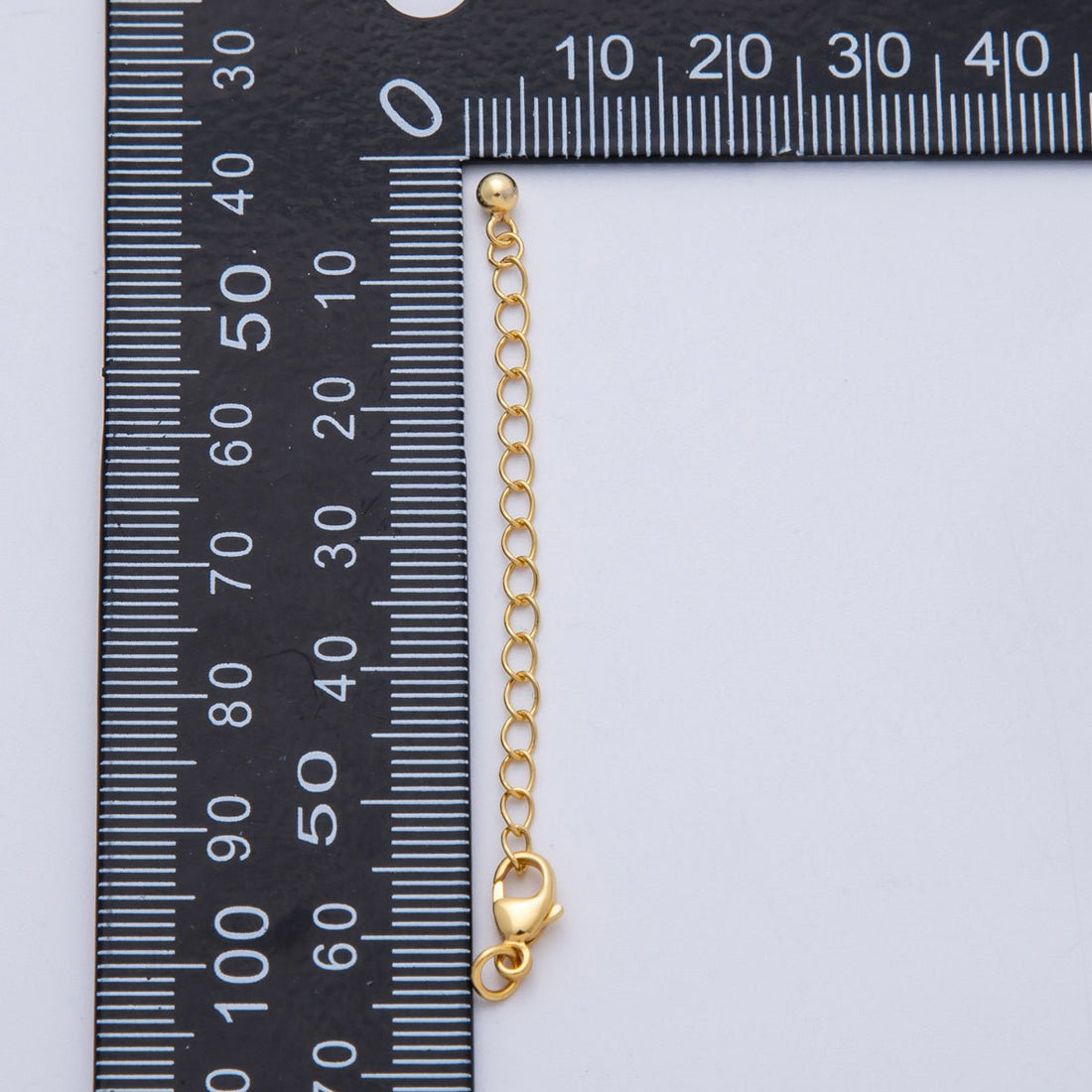 S925 Sterling Silver 2.5mm Minimalist Lobster Clasps 2.5 Inch Extender Ball Closure Findings | SL-00712
