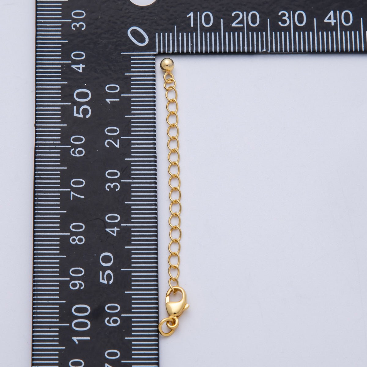 S925 Sterling Silver 2.5mm Minimalist Lobster Clasps 2.5 Inch Extender Ball Closure Findings | SL-00712