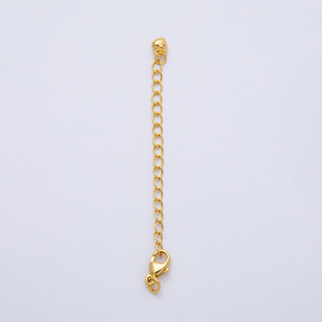 S925 Sterling Silver 2.5mm Minimalist Lobster Clasps 2.5 Inch Extender Heart Closure Findings | SL-00711