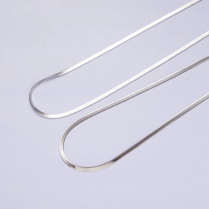S925 Sterling Silver 2mm Snake Chain 17Inch Necklace w. Extender | WA-02158