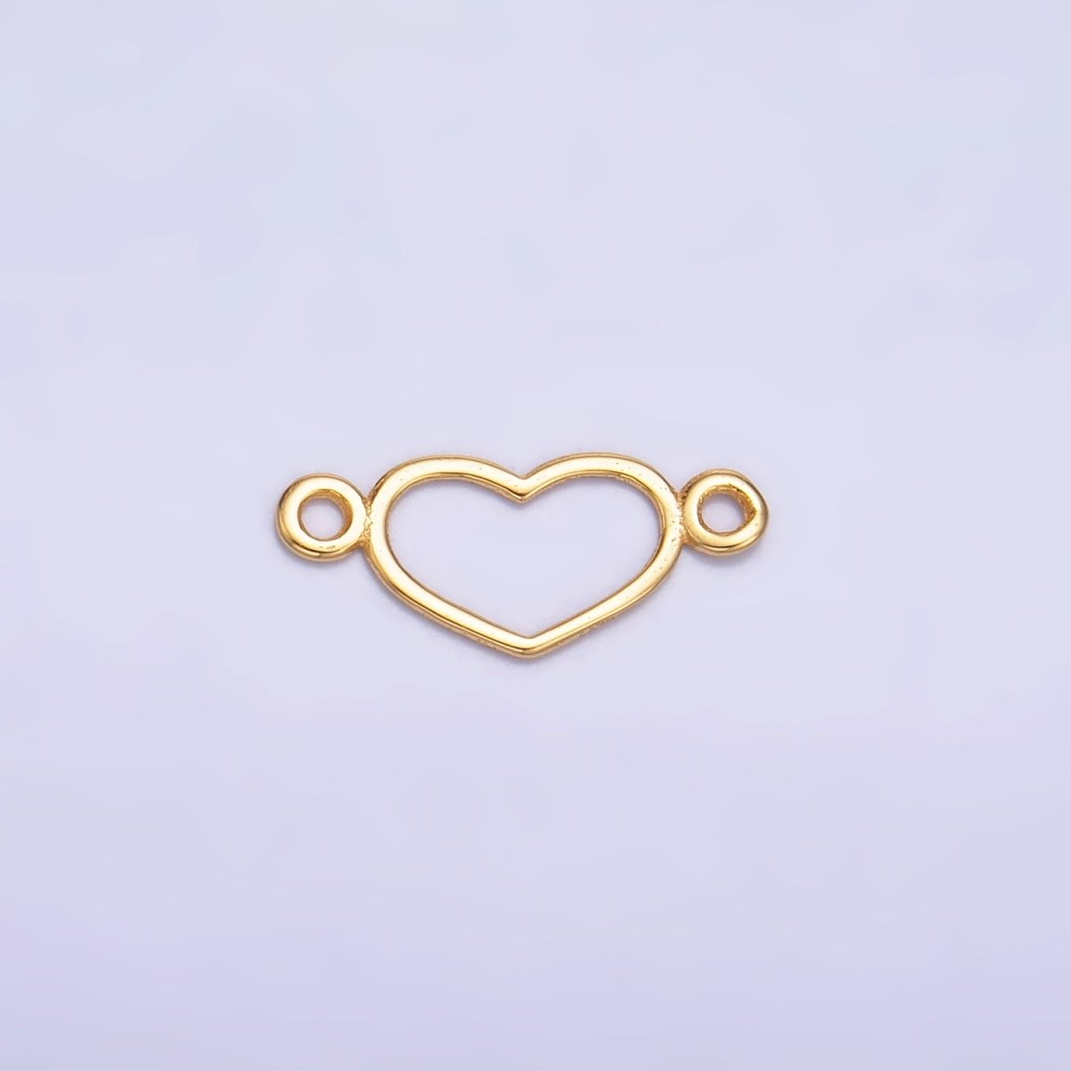 S925 Sterling Silver 5.5mm Open Heart Connector in Gold &amp; Silver | SL-614