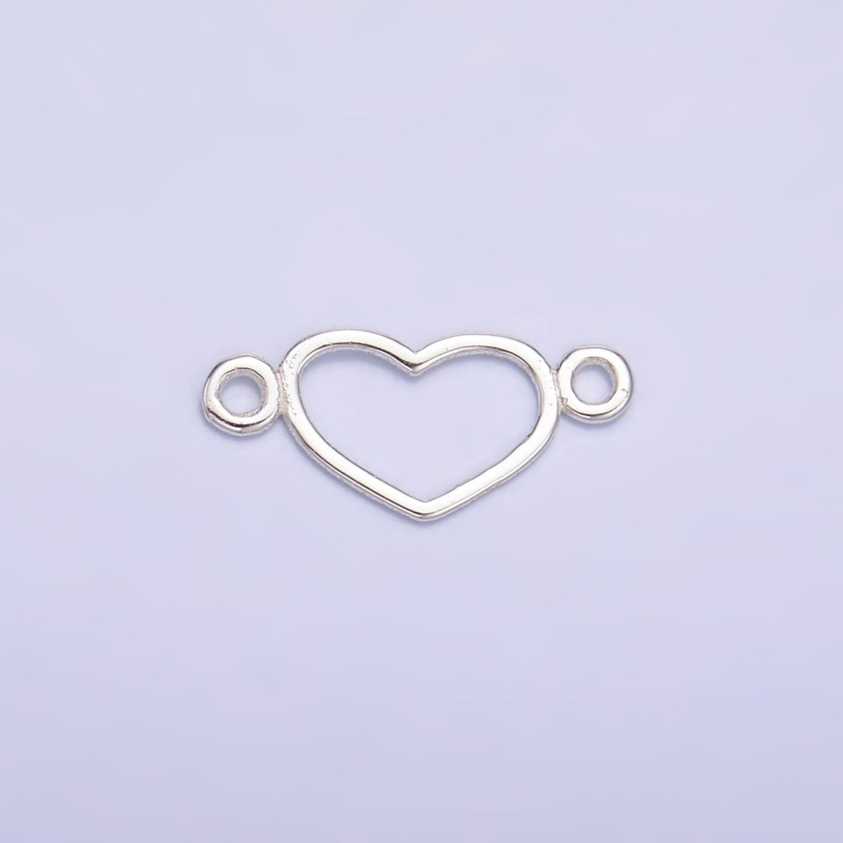 S925 Sterling Silver 5.5mm Open Heart Connector in Gold &amp; Silver | SL-614