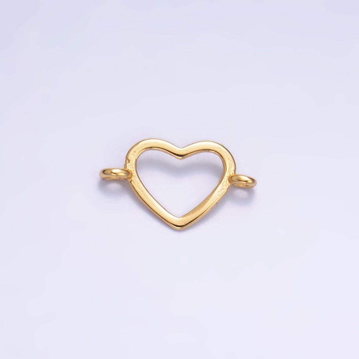 S925 Sterling Silver 7mm Open Heart Connector in Gold &amp; Silver | SL-619