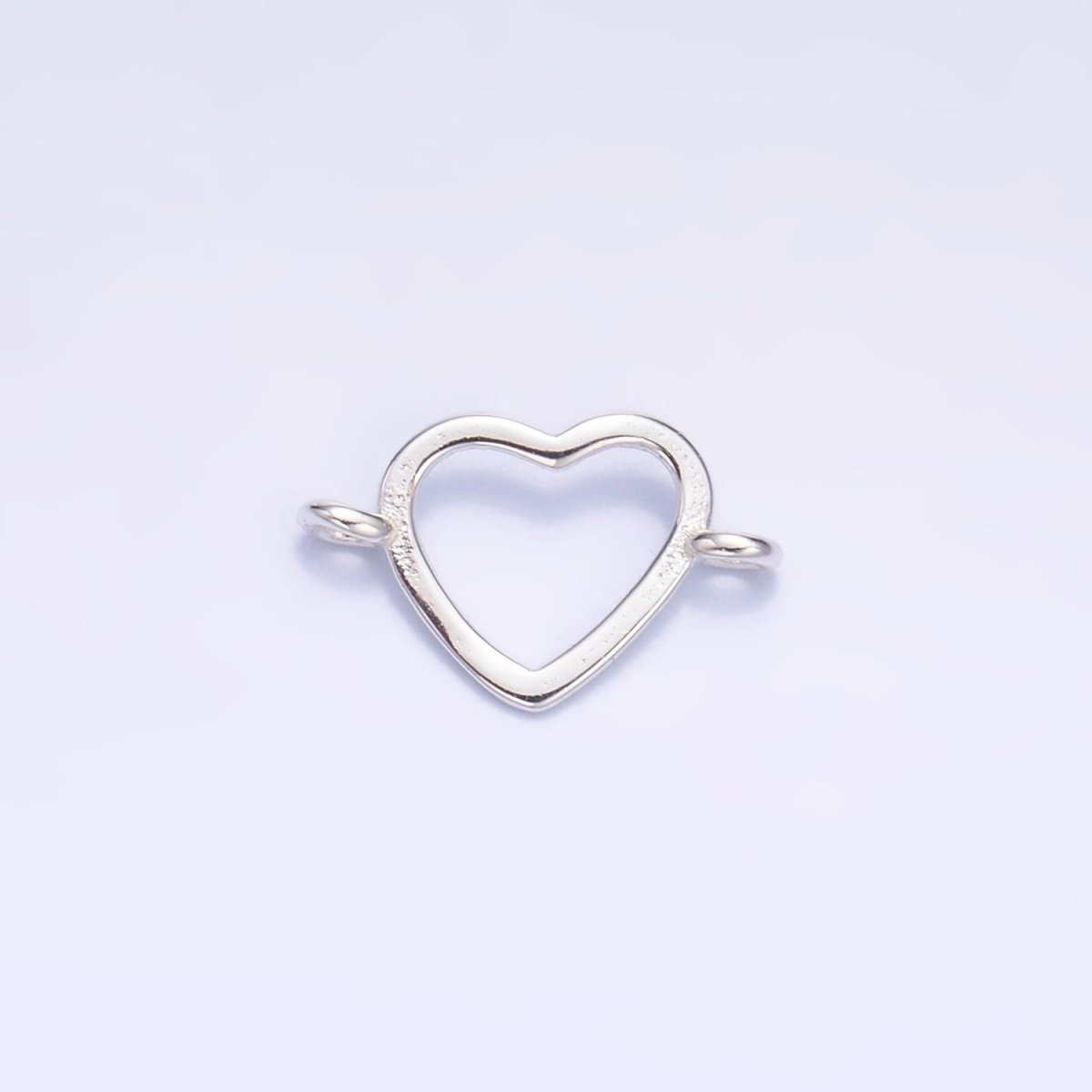 S925 Sterling Silver 7mm Open Heart Connector in Gold &amp; Silver | SL-619