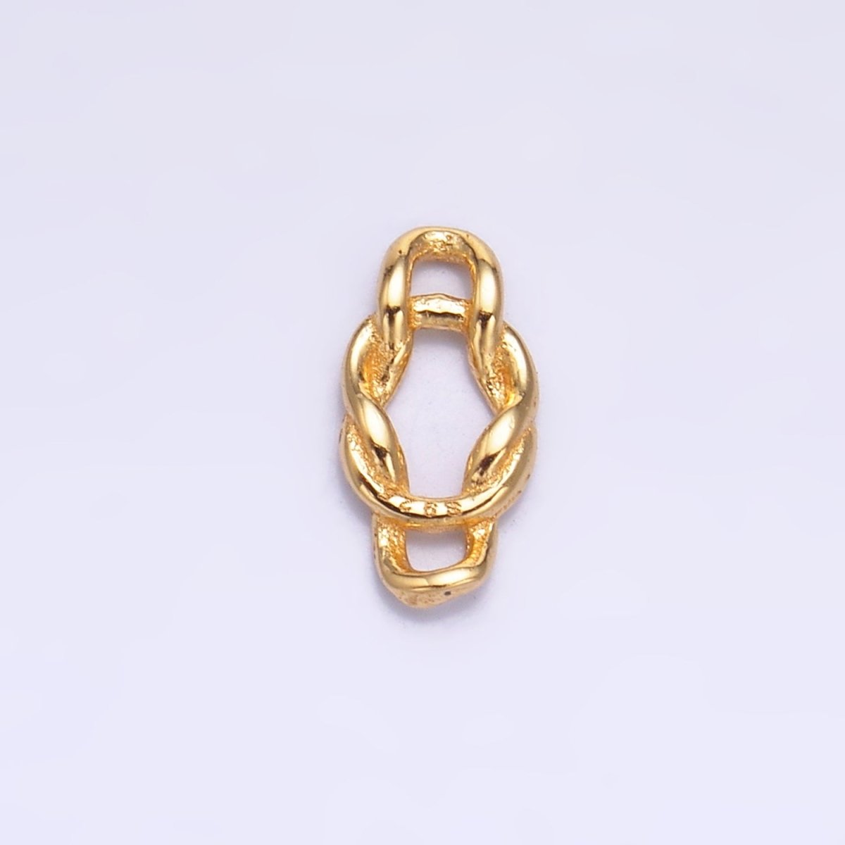 S925 Sterling Silver 8mm Curb Chain Link Connector in Gold &amp; Silver | SL-612