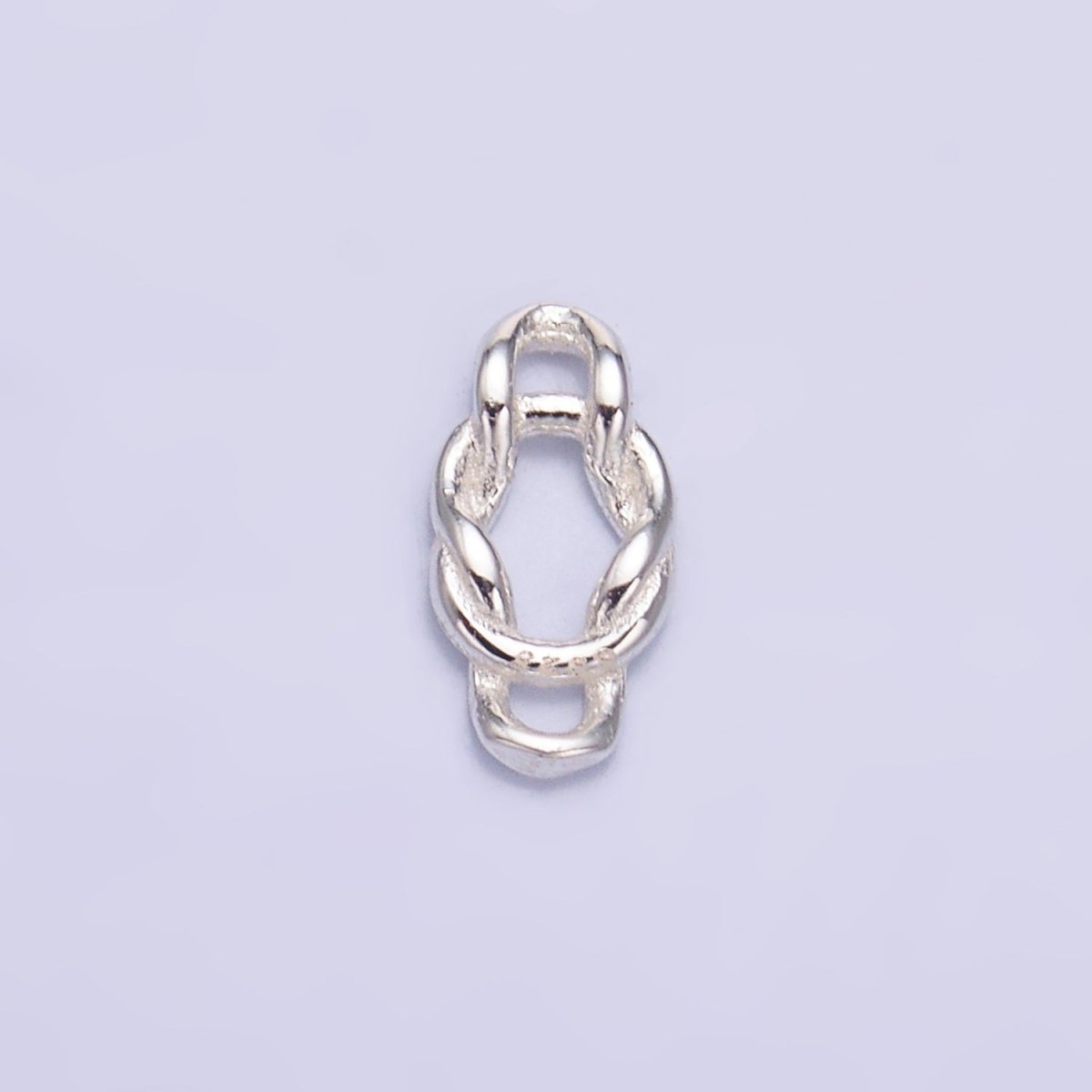 S925 Sterling Silver 8mm Curb Chain Link Connector in Gold &amp; Silver | SL-612