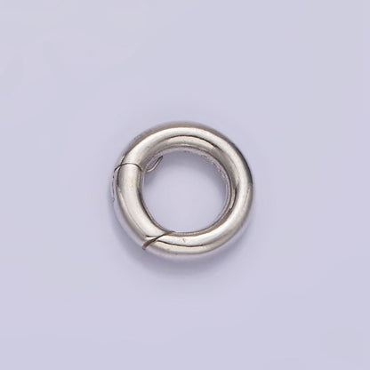 S925 Sterling Silver 9.5mm Round Push Spring Gate Jewelry Supply | SL-374