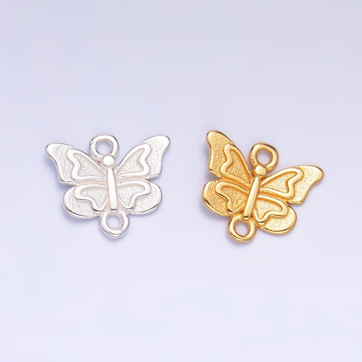 S925 Sterling Silver Butterfly Insect Connector in Gold &amp; Silver | SL-00613