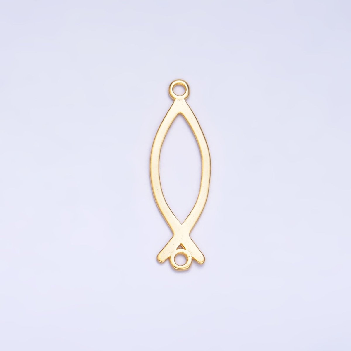 S925 Sterling Silver Fish Minimalist Connector in Gold &amp; Silver | SL-587