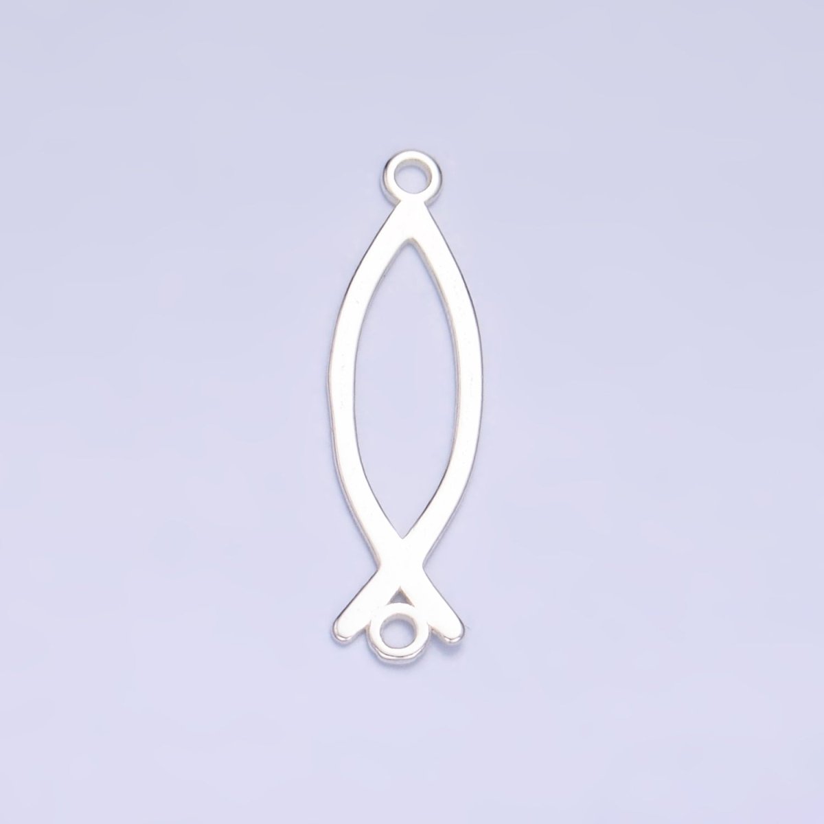 S925 Sterling Silver Fish Minimalist Connector in Gold &amp; Silver | SL-587