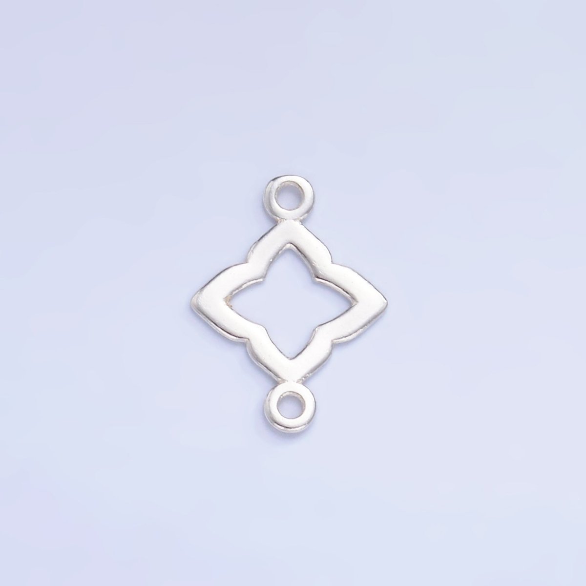 S925 Sterling Silver Floral Clover Flower Charm Connector in Gold &amp; Silver | SL-592
