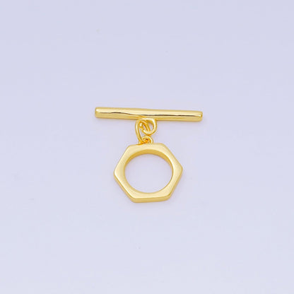 S925 Sterling Silver Gold Vermeil OT Clasp Dainty Toggle Clasps Closure Finding | SL-670