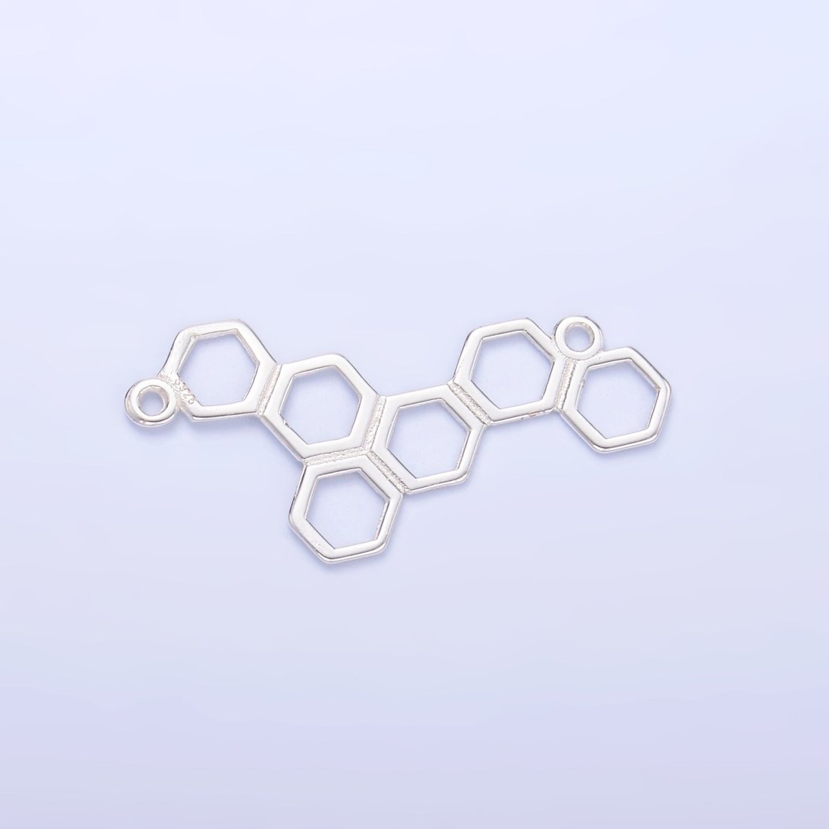 S925 Sterling Silver Honey Comb Charm Connector in Gold &amp; Silver | SL-634
