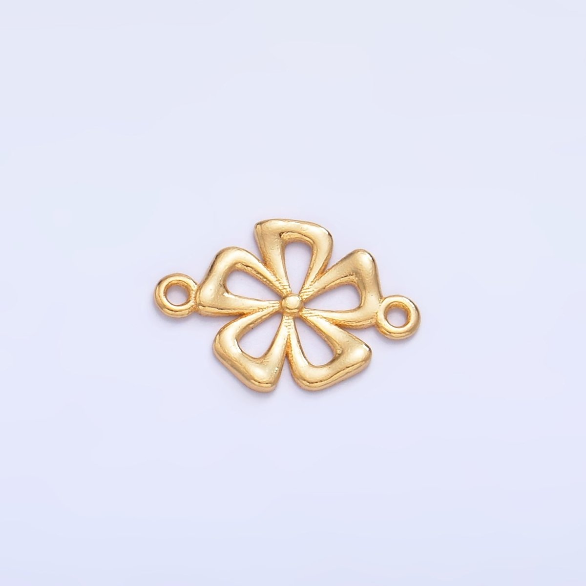 S925 Sterling Silver Minimalist Flower Connector in Gold &amp; Silver | SL-520