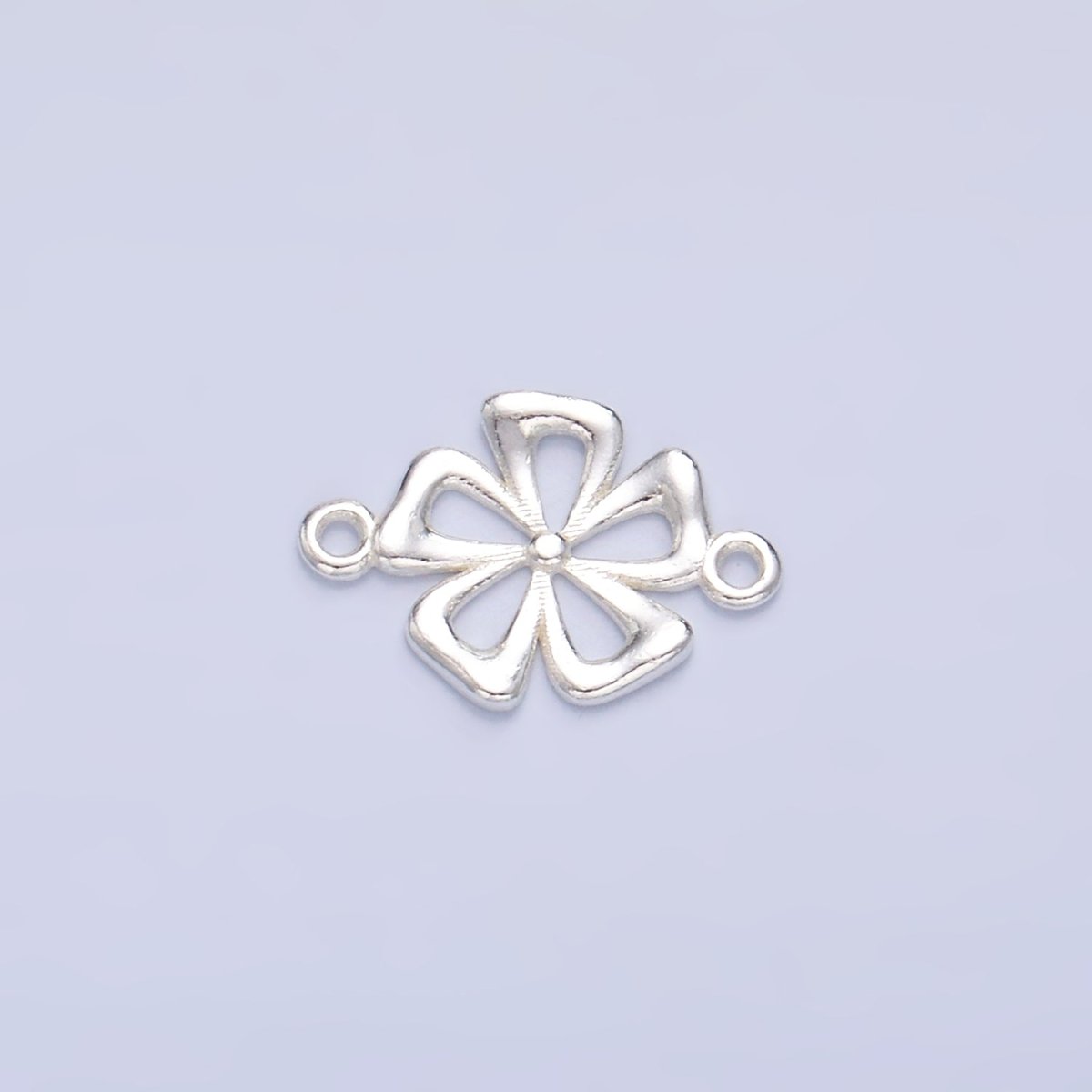 S925 Sterling Silver Minimalist Flower Connector in Gold &amp; Silver | SL-520