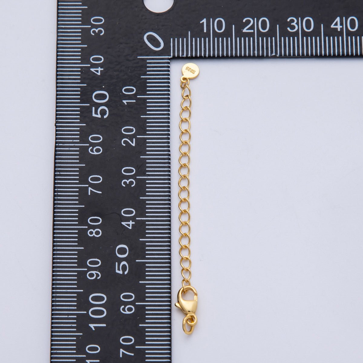 18K Gold Filled Minimalist Lobster Claw Clasp w. 3 Inch Extender Closure Findings | SL-00713