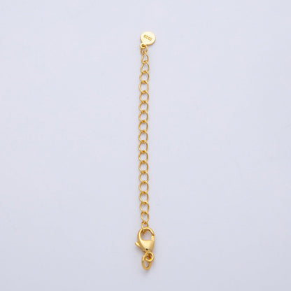 18K Gold Filled Minimalist Lobster Claw Clasp w. 3 Inch Extender Closure Findings | SL-00713