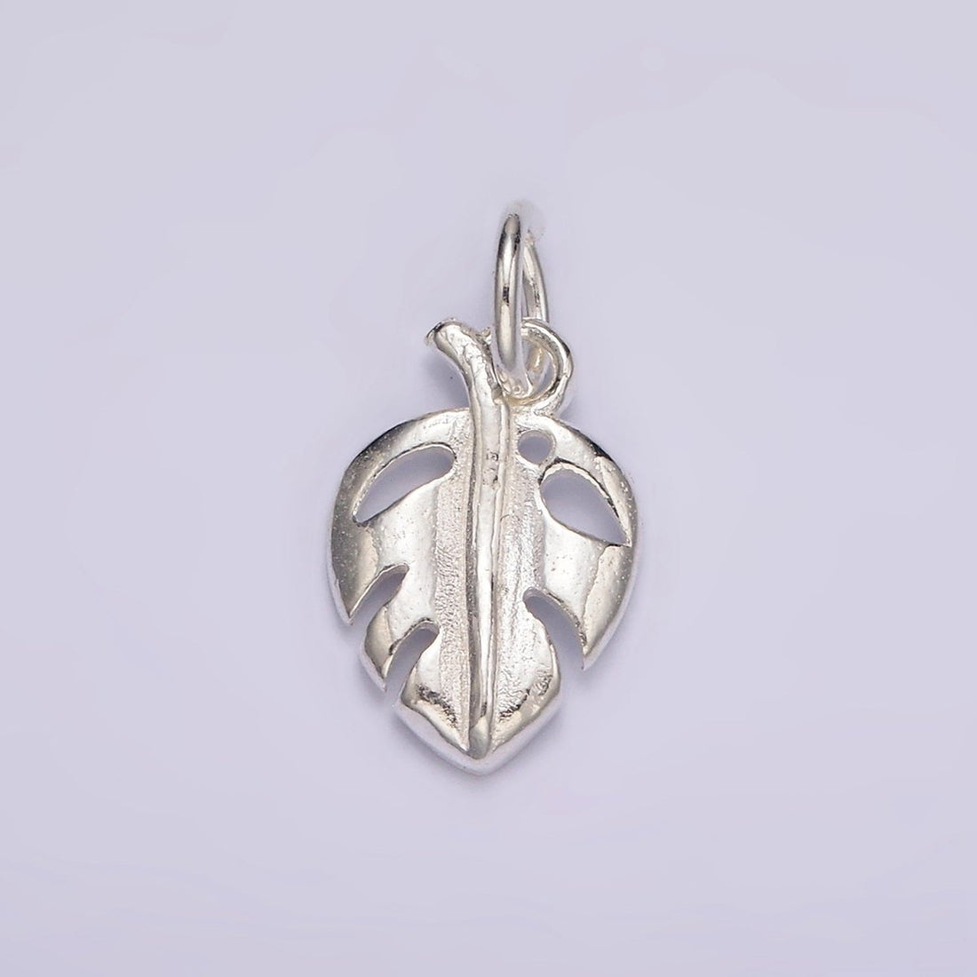 S925 Sterling Silver Open Monstera Palm Leaf Nature Charm | SL-416