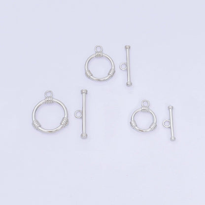 S925 Sterling Silver OT Clasp Classic Dainty Toggle Clasps Closure Finding | SL-675 - SL-677