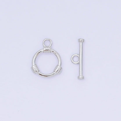 S925 Sterling Silver OT Clasp Classic Dainty Toggle Clasps Closure Finding | SL-675 - SL-677