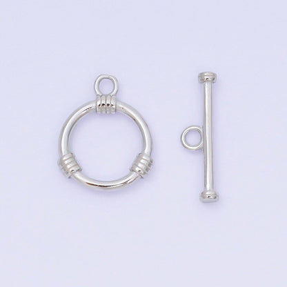 S925 Sterling Silver OT Clasp Classic Dainty Toggle Clasps Closure Finding | SL-675 - SL-677