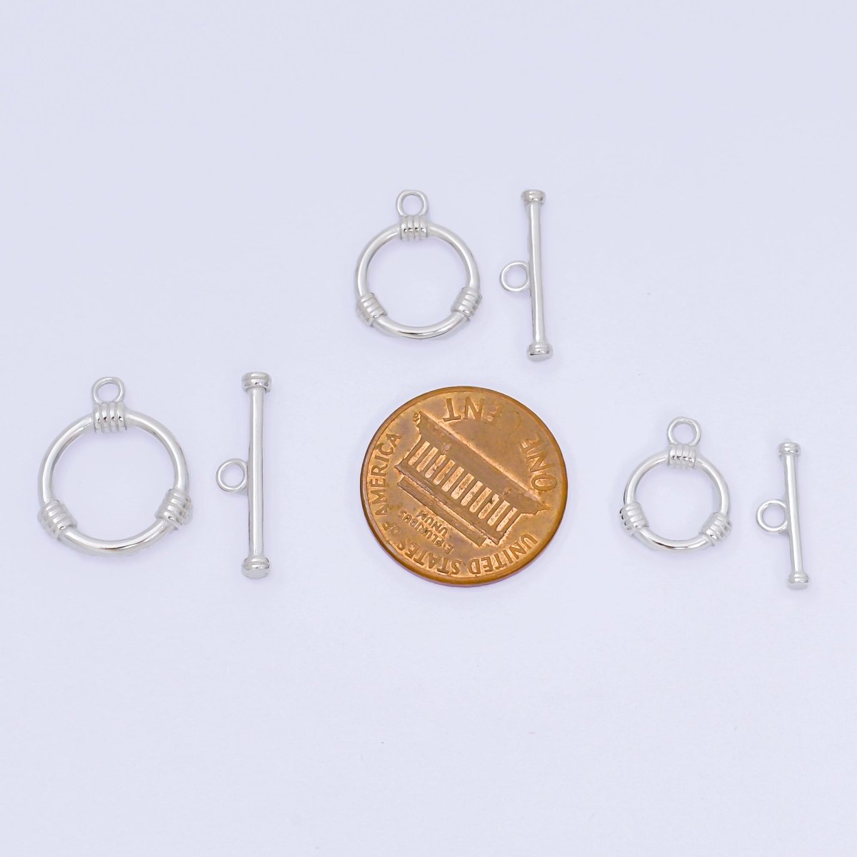 S925 Sterling Silver OT Clasp Classic Dainty Toggle Clasps Closure Finding | SL-675 - SL-677