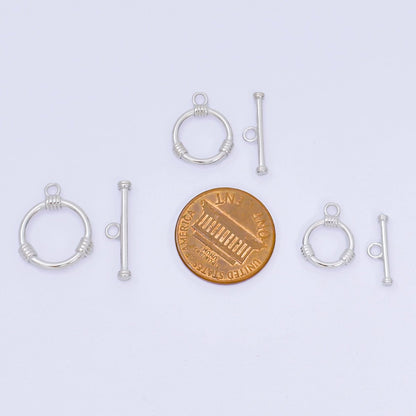 S925 Sterling Silver OT Clasp Classic Dainty Toggle Clasps Closure Finding | SL-675 - SL-677