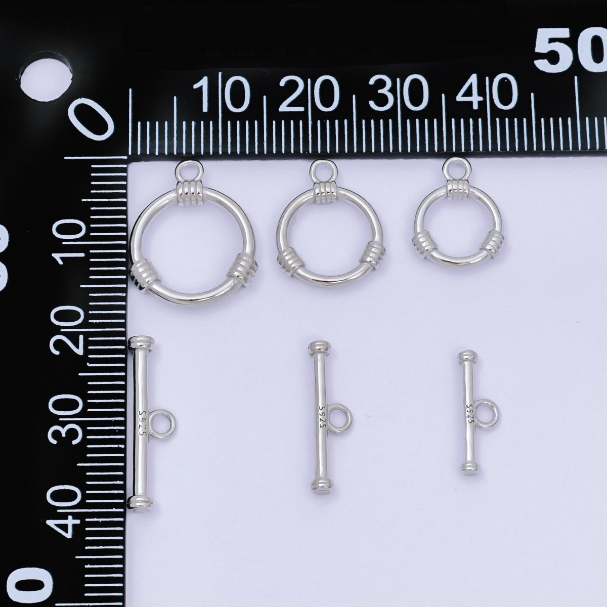 S925 Sterling Silver OT Clasp Classic Dainty Toggle Clasps Closure Finding | SL-675 - SL-677