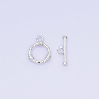 S925 Sterling Silver OT Clasp Classic Dainty Toggle Clasps Closure Finding | SL-675 - SL-677