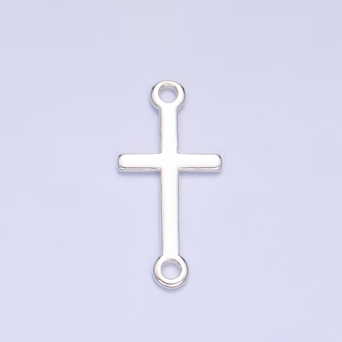 S925 Sterling Silver Sideway Cross Minimalist Connector in Gold &amp; Silver | SL-589