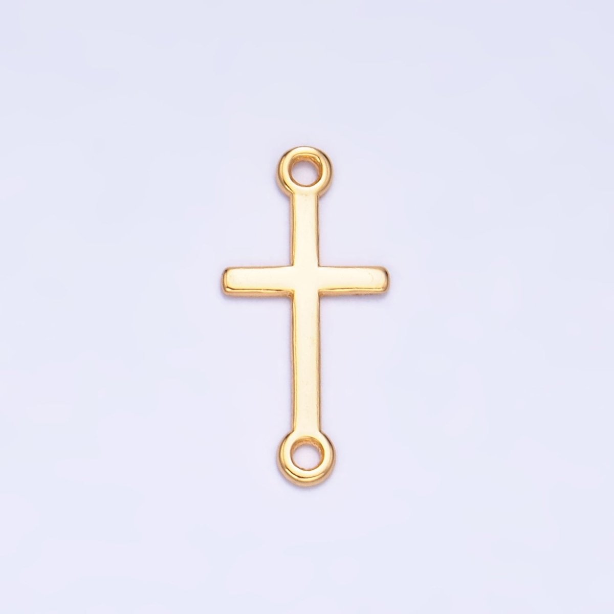 S925 Sterling Silver Sideway Cross Minimalist Connector in Gold &amp; Silver | SL-589