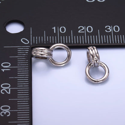 S925 Sterling Silver Triple Ribbed Circular 8 Geometric Enhancers Finding | SL-690