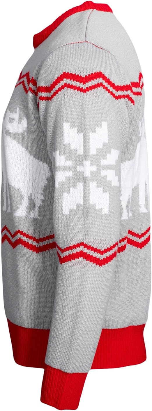 Santa Claus Snowflakes and Moose Scott Sweater